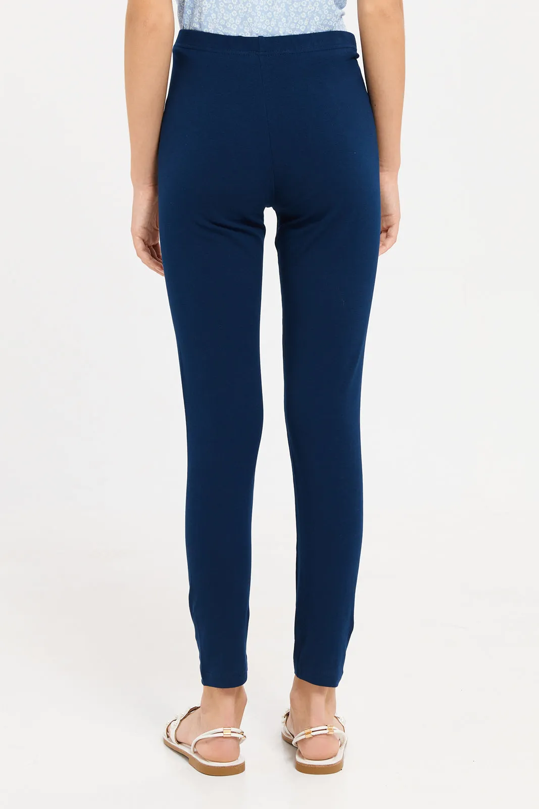 Senior Girls  Navy Basic Leggings