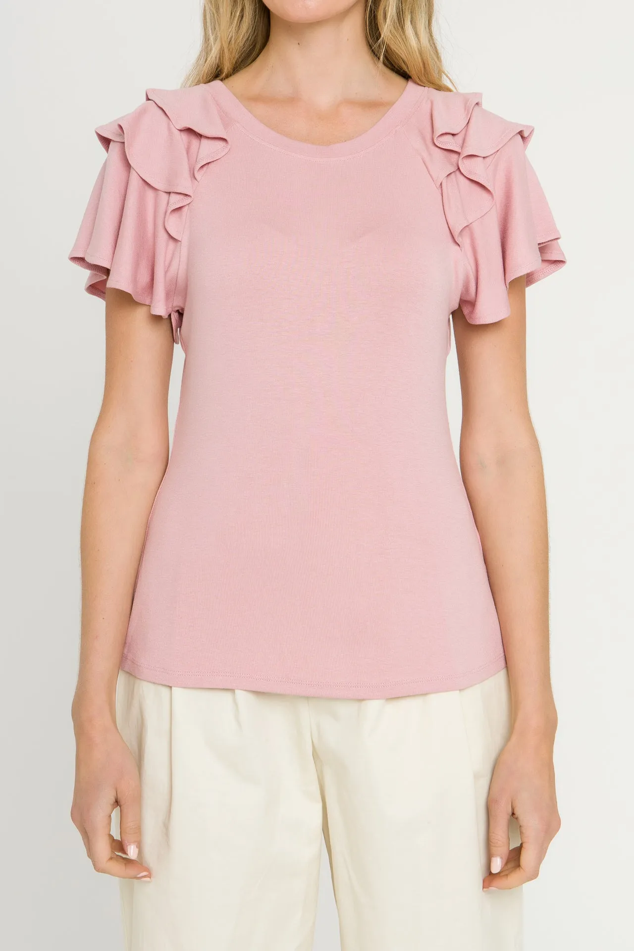 Shoulder Ruffle Top