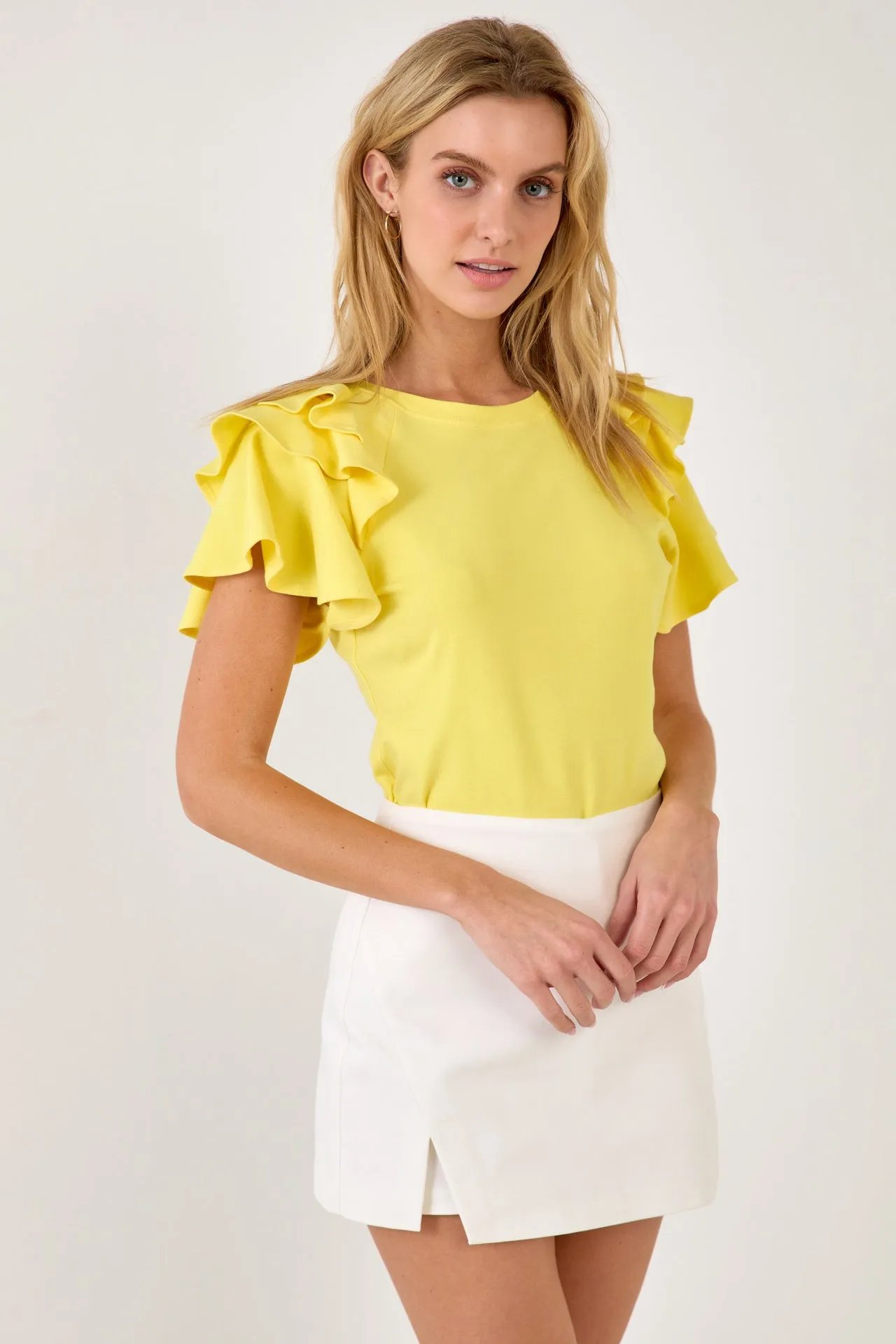 Shoulder Ruffle Top