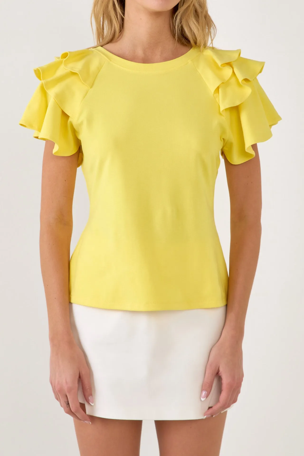 Shoulder Ruffle Top