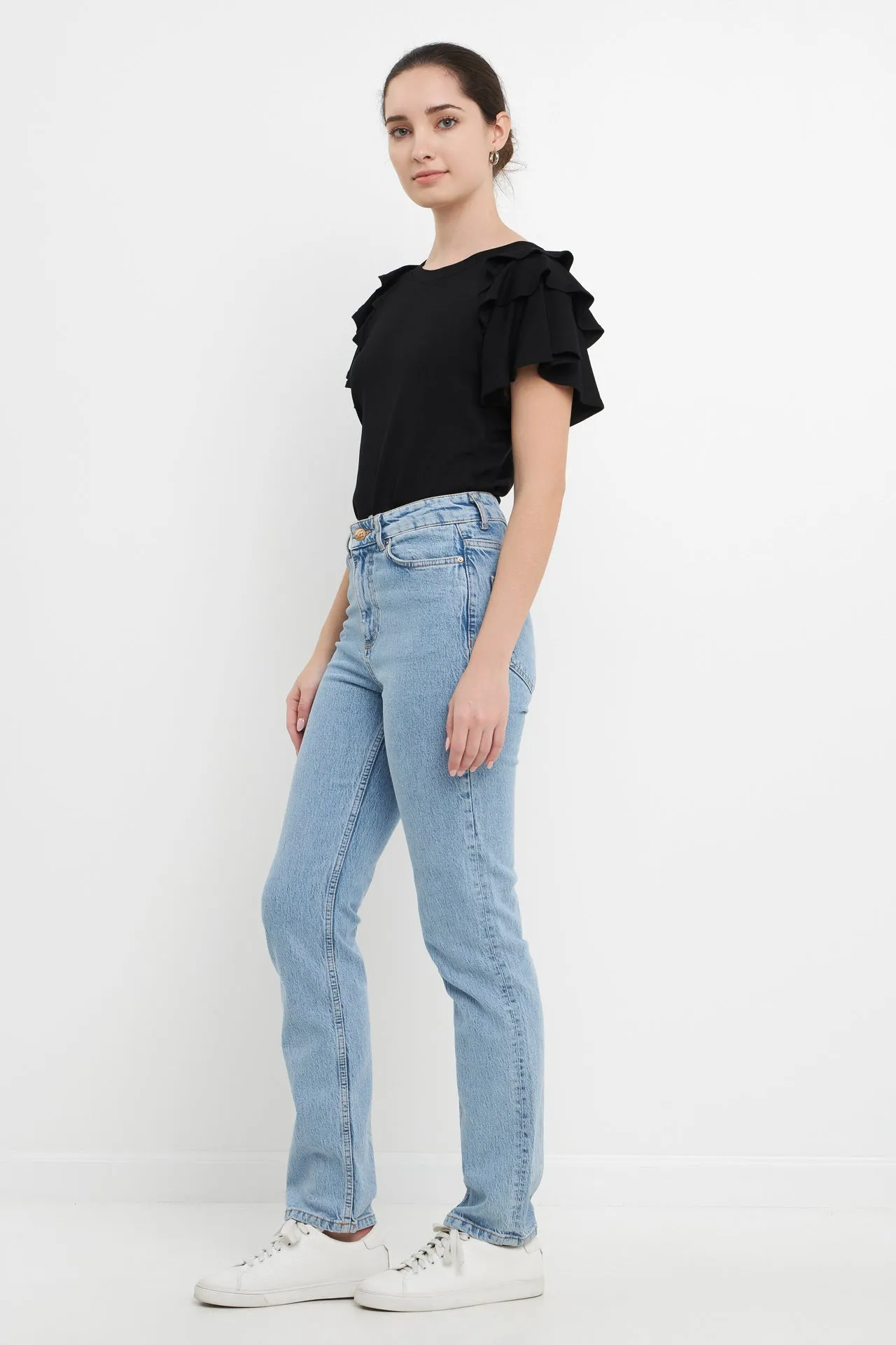 Shoulder Ruffle Top