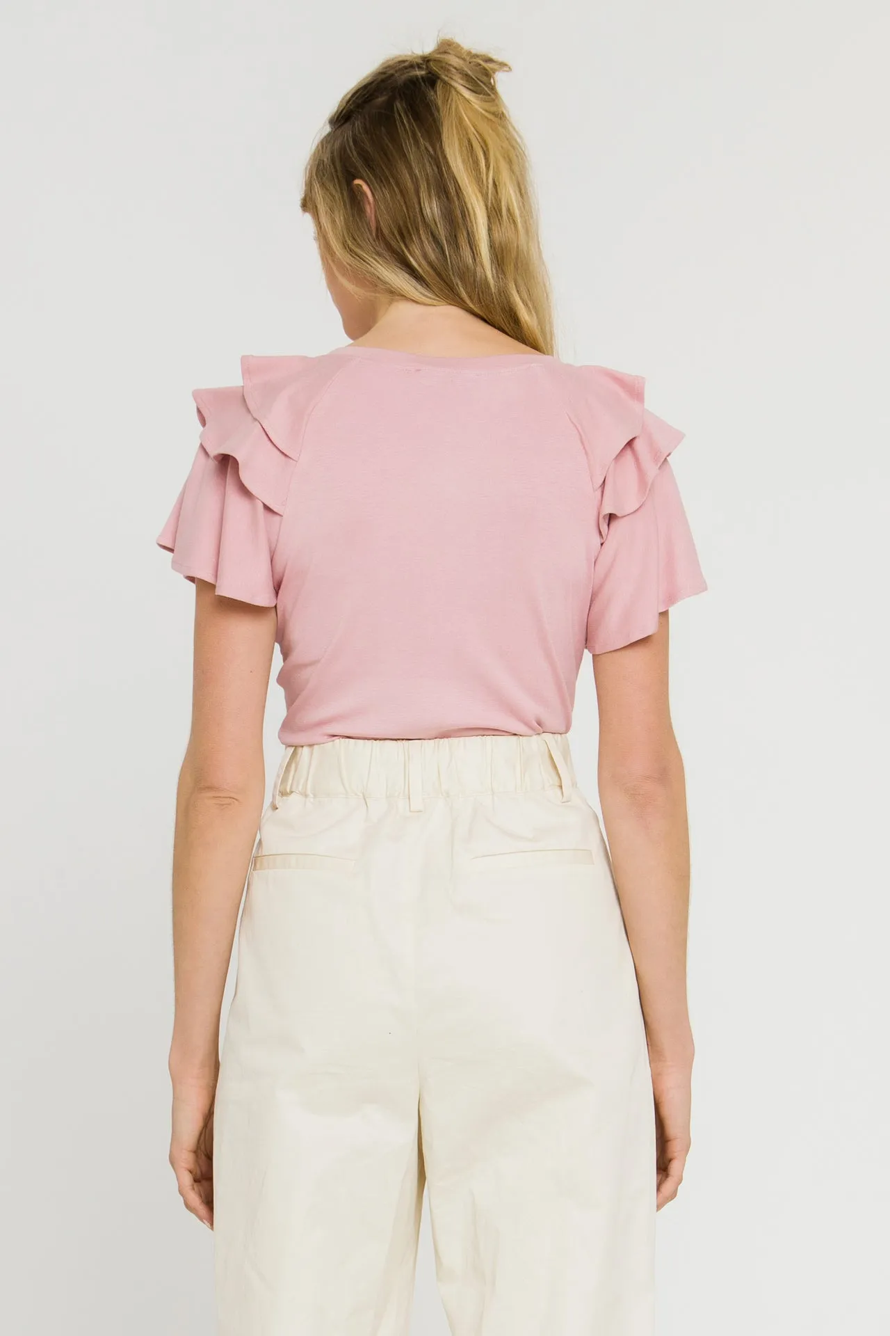 Shoulder Ruffle Top