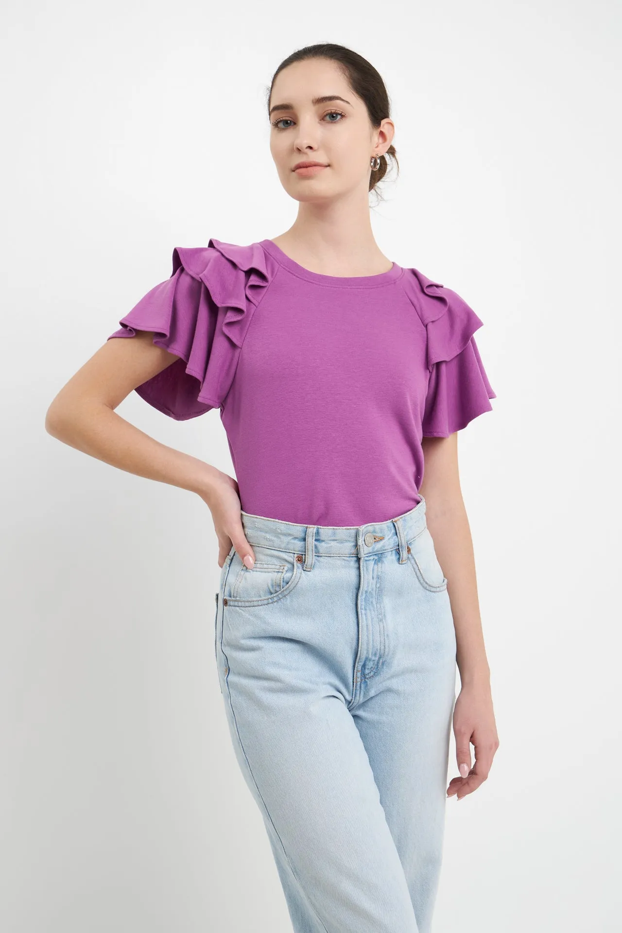 Shoulder Ruffle Top