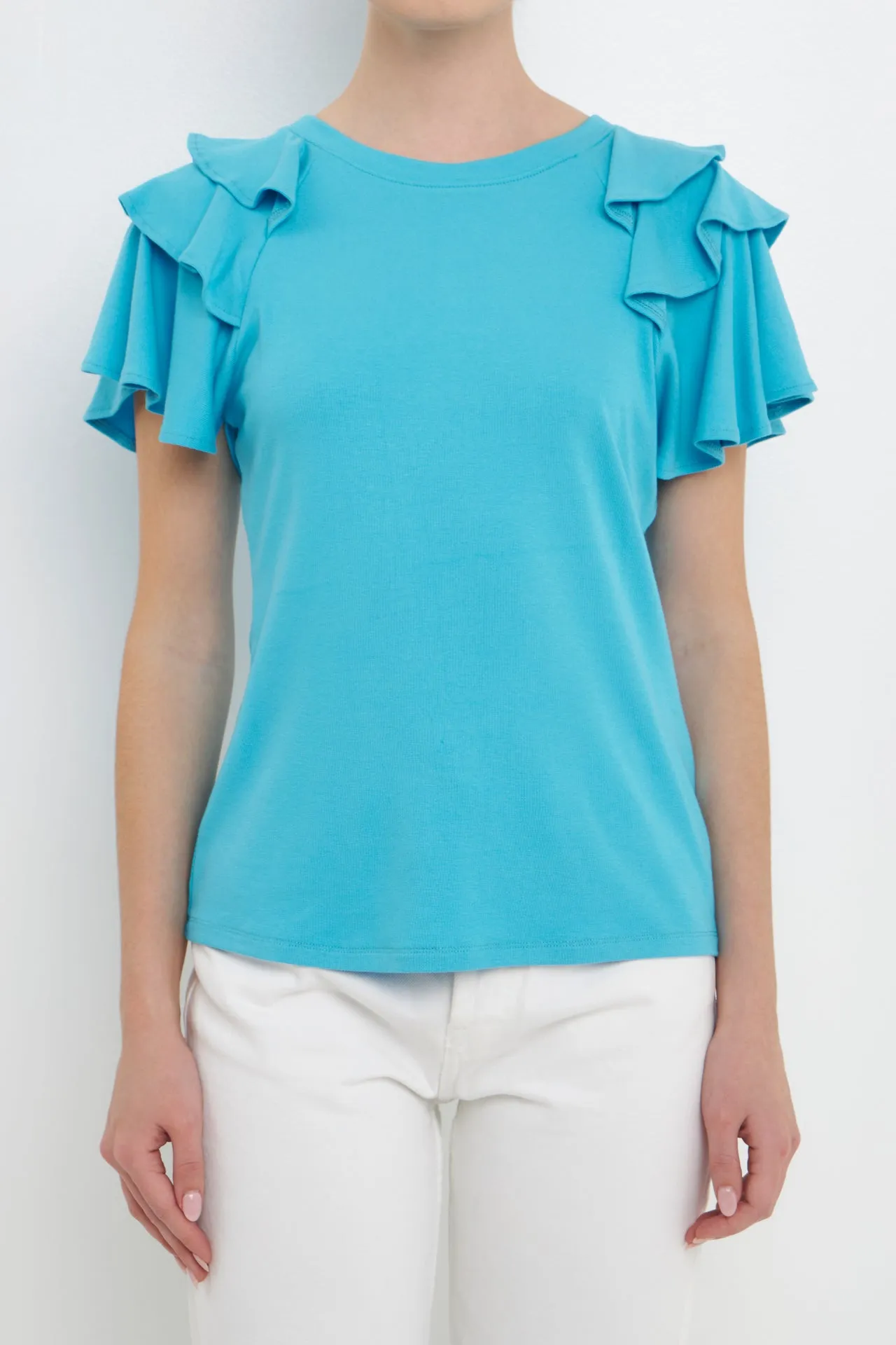 Shoulder Ruffle Top