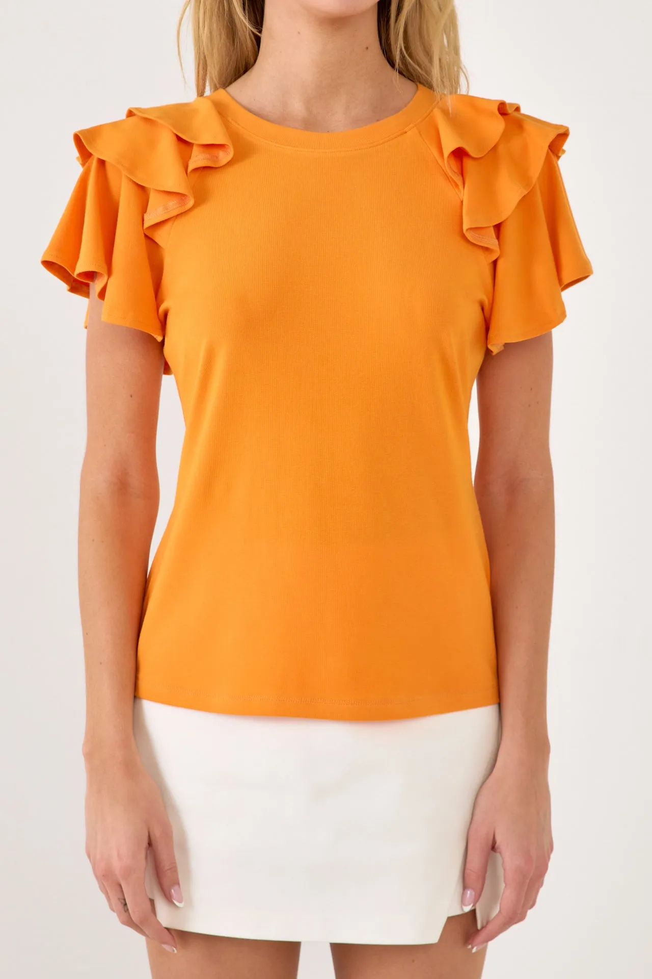 Shoulder Ruffle Top