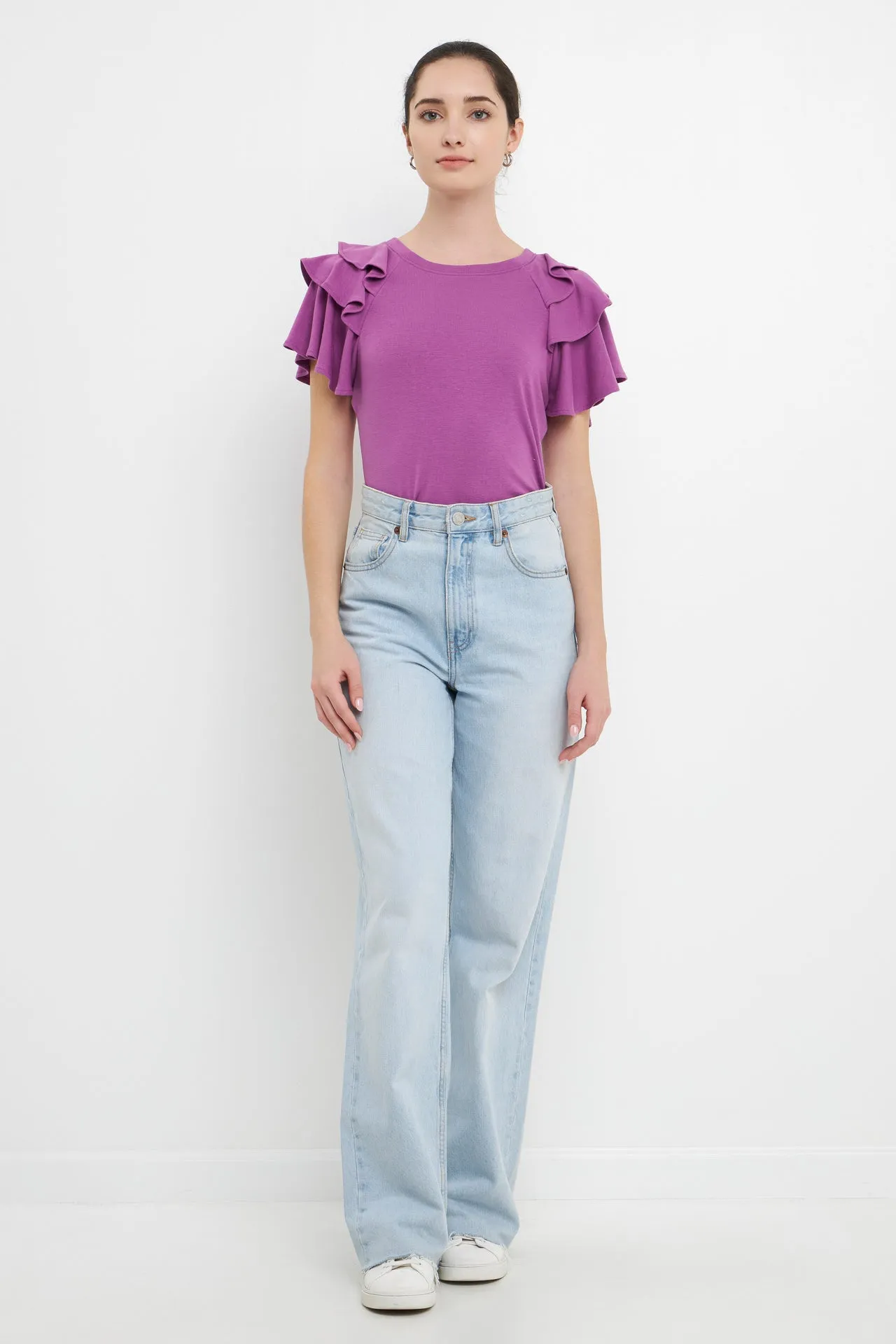 Shoulder Ruffle Top