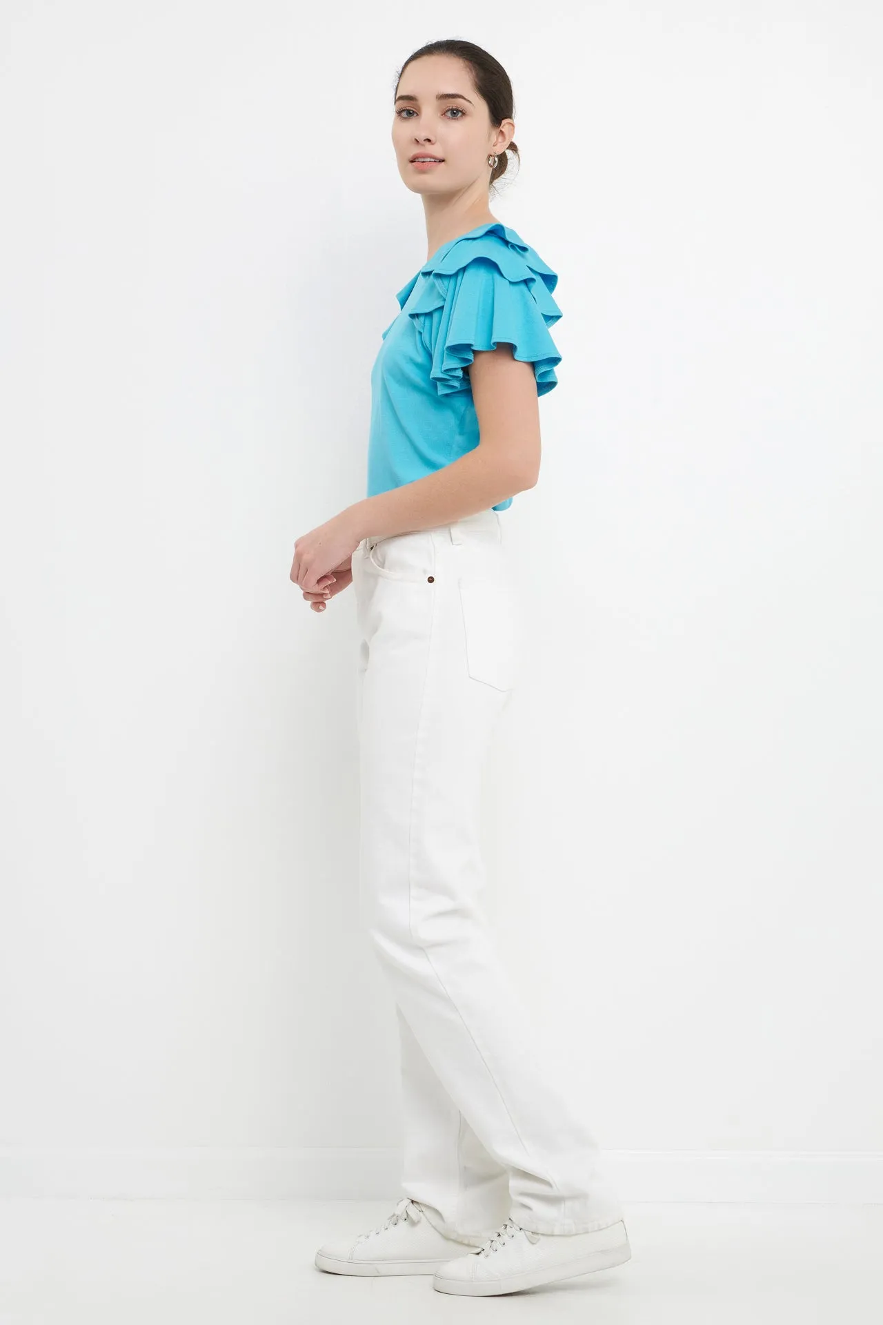 Shoulder Ruffle Top