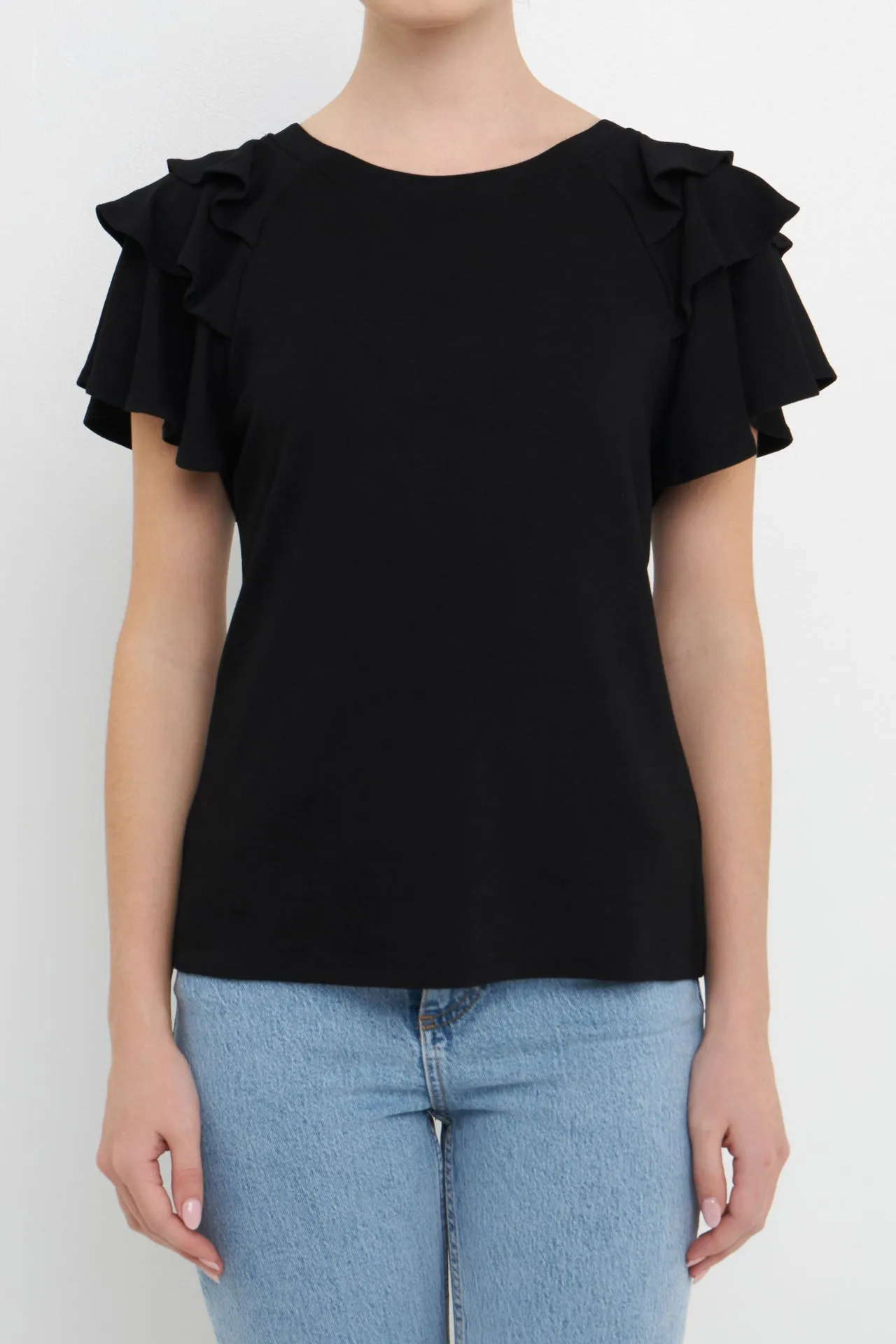 Shoulder Ruffle Top