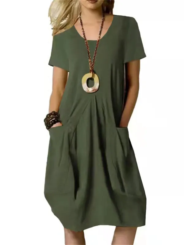 Solid Tent Dress – Ideal for Casual Outings