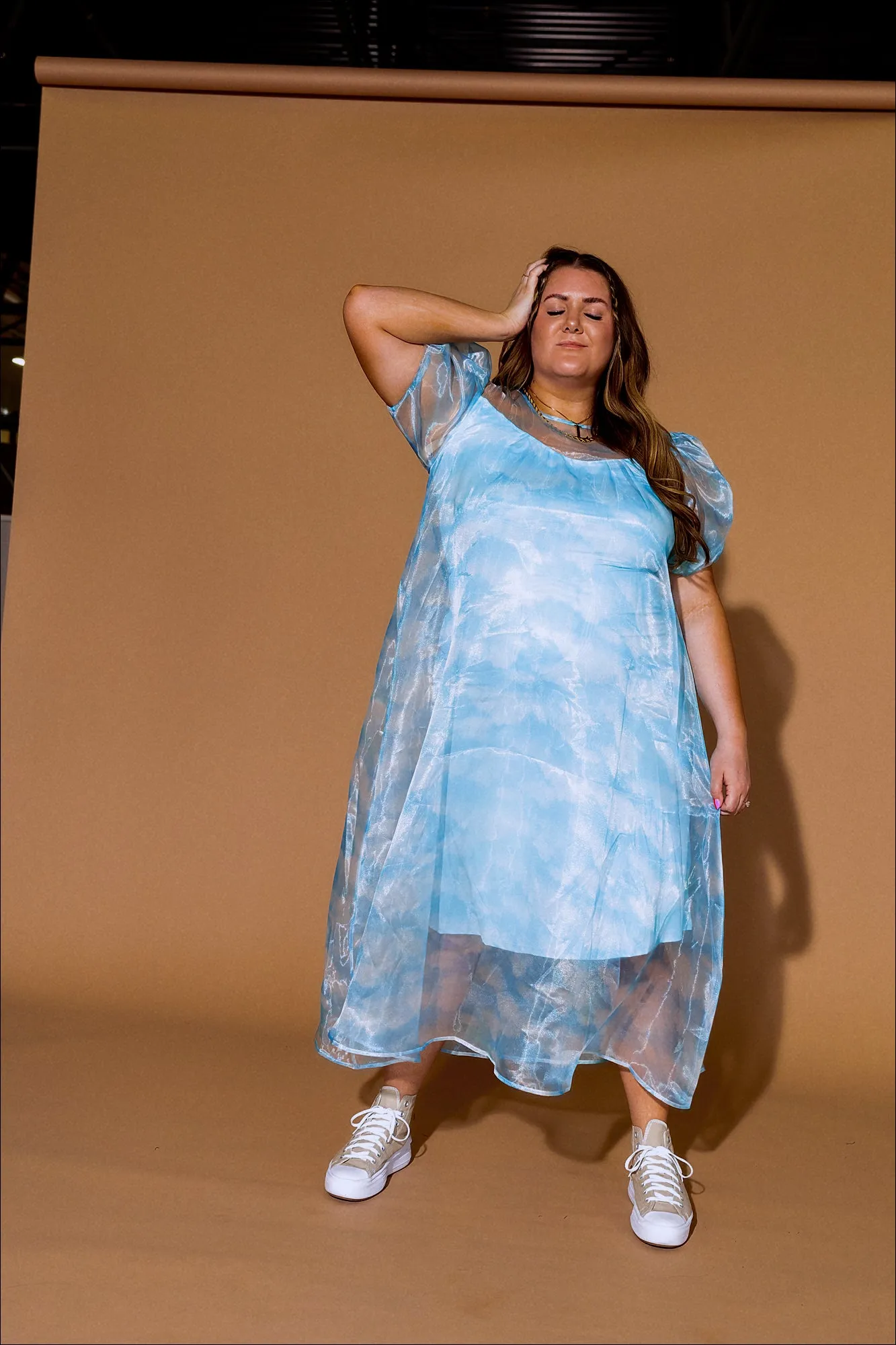 Star Energy Organza Dress in Cloud Nine