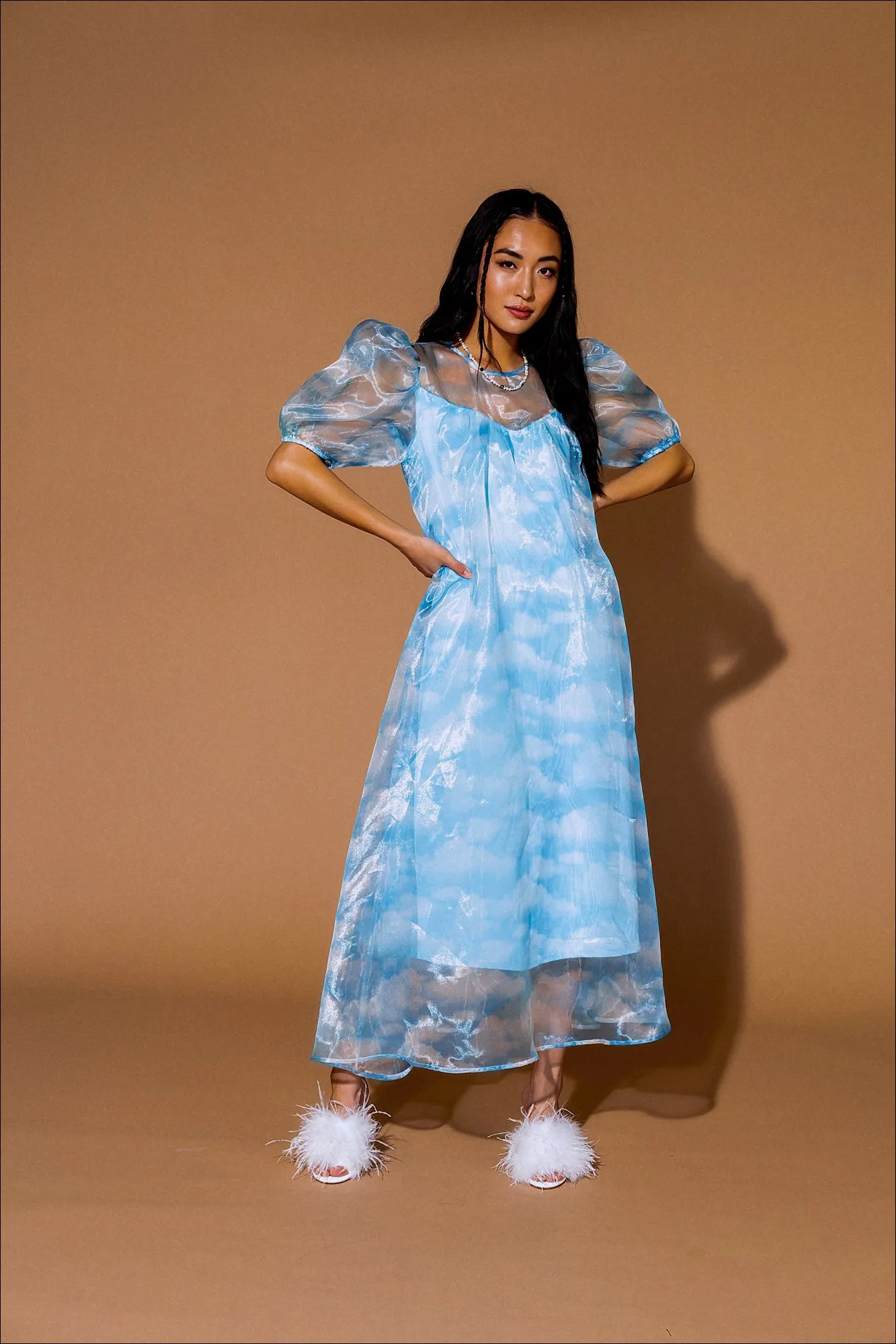 Star Energy Organza Dress in Cloud Nine