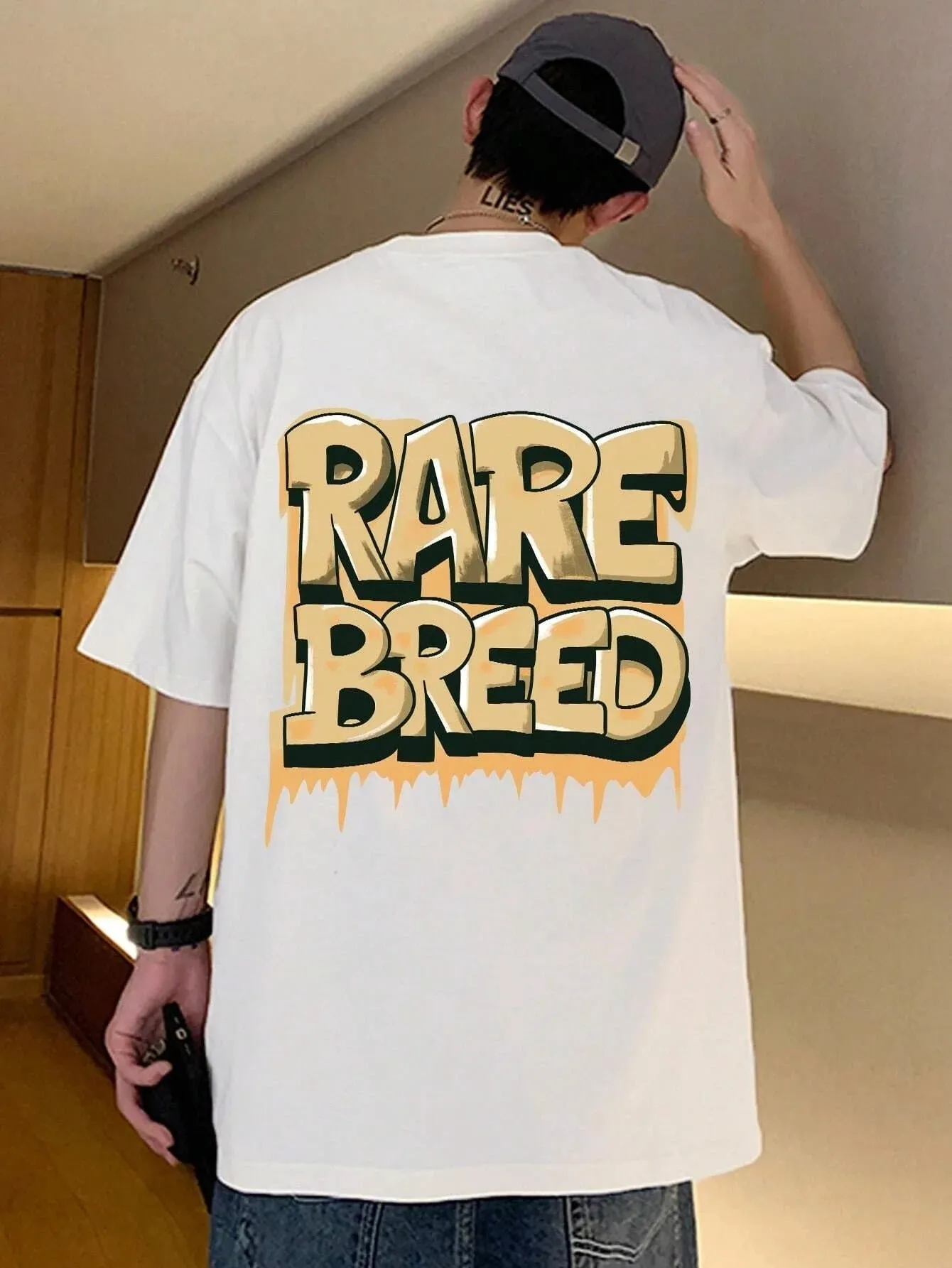 SXV  'RARE BREED’ Printed Cool Aesthetic Oversized Baggy T-shirt