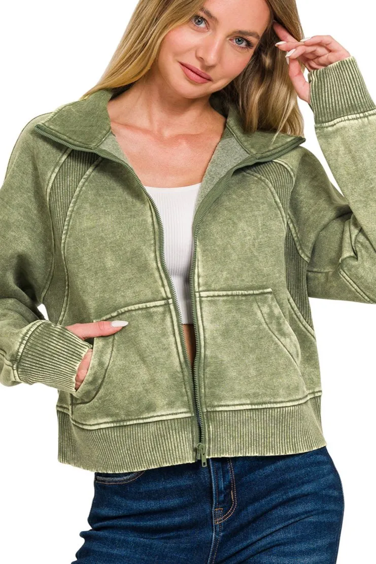 Tanny FullZip (Light Olive)