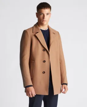 Tapered Fit Wool-Rich Overcoat