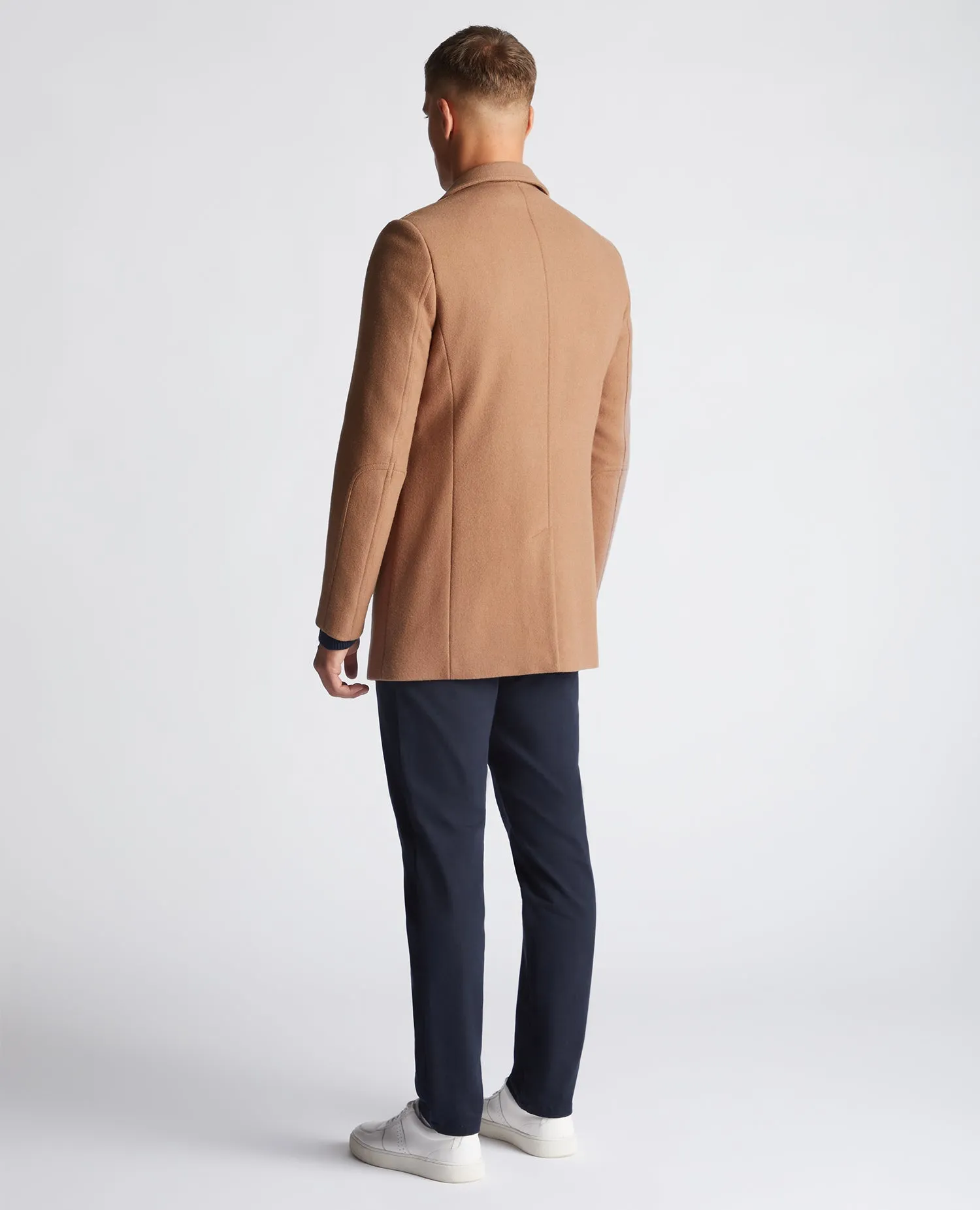 Tapered Fit Wool-Rich Overcoat