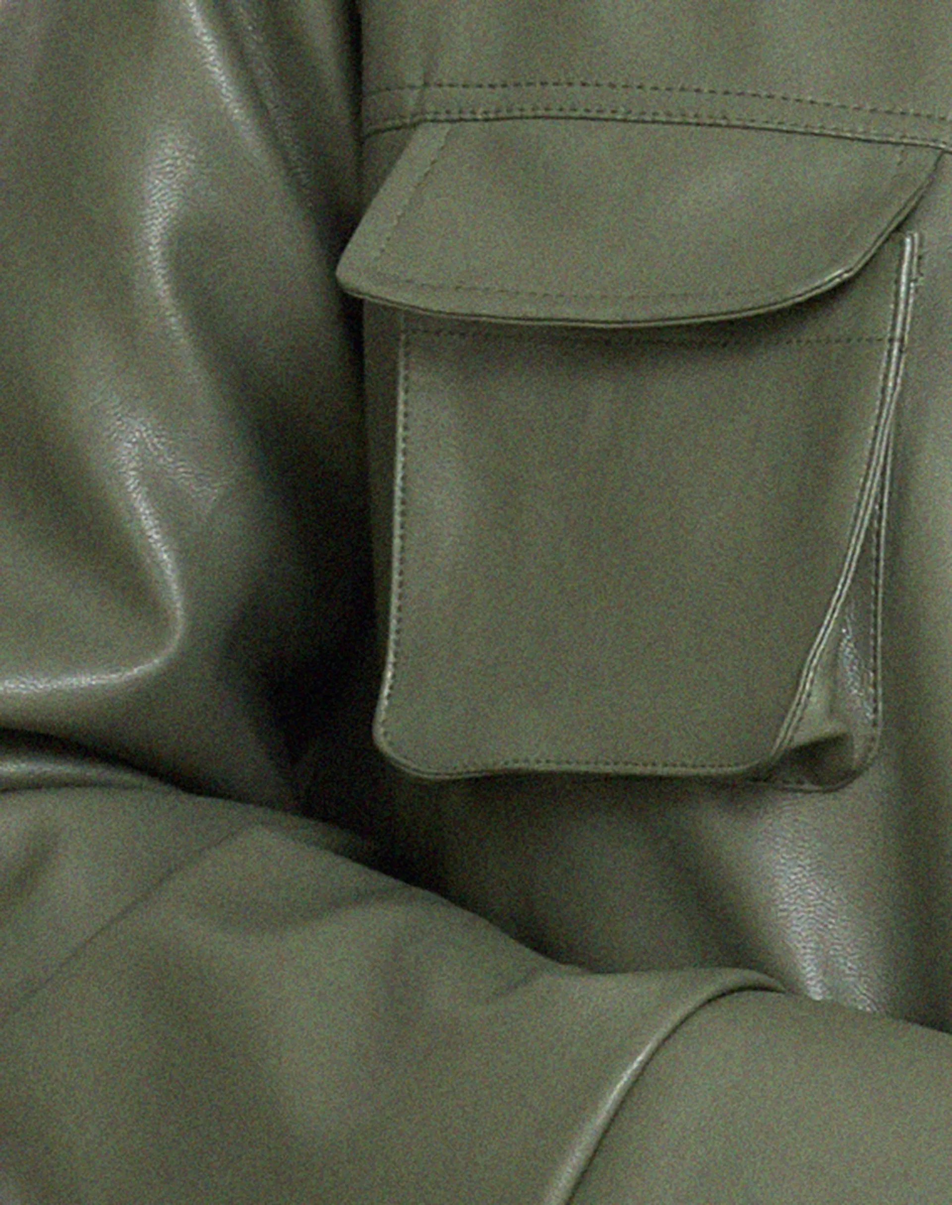 Tavira Jacket in PU Military Green