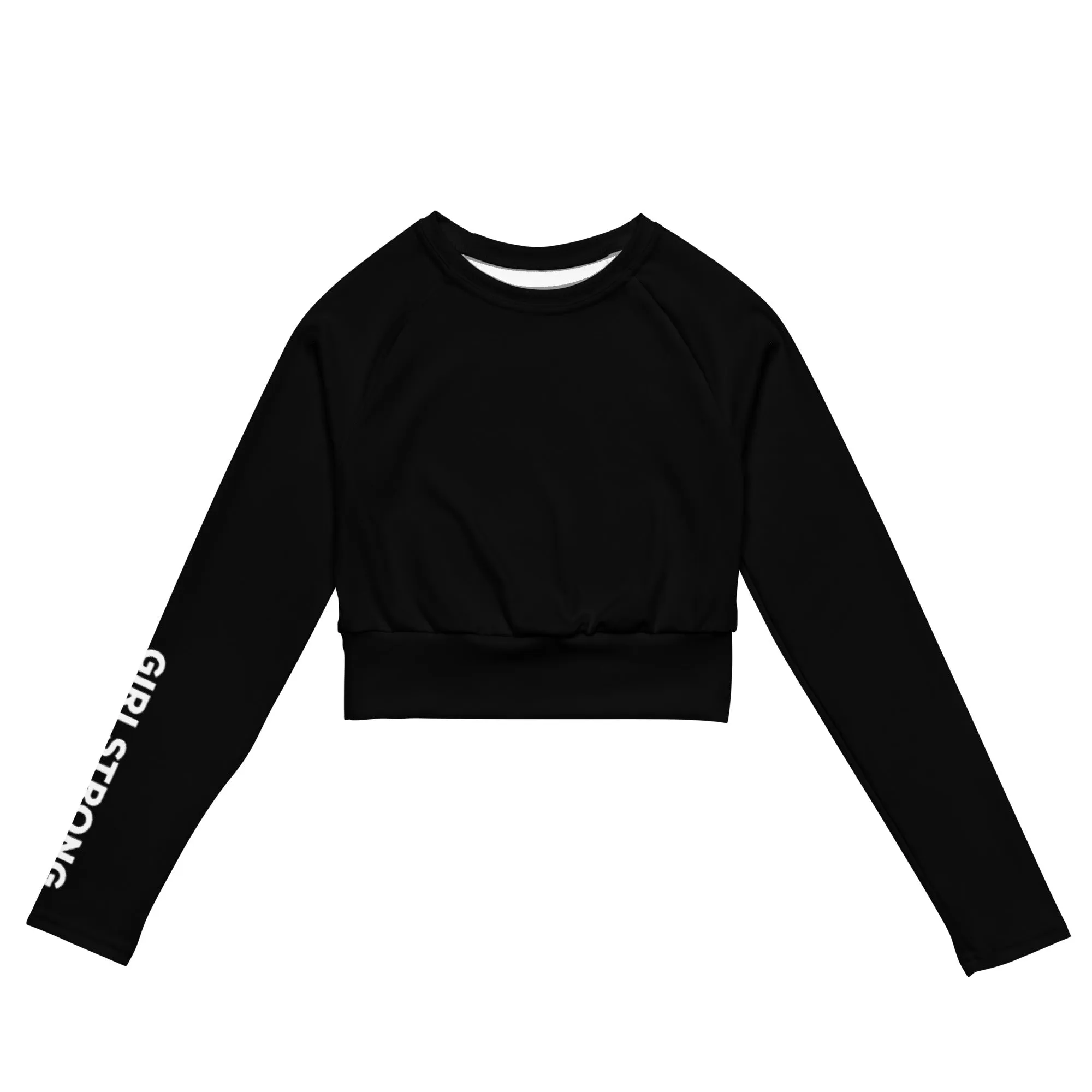 THE ESSENTIAL, SOFT AND STRETCHY, LONG SLEEVE FITTED CROP TOP BLACK