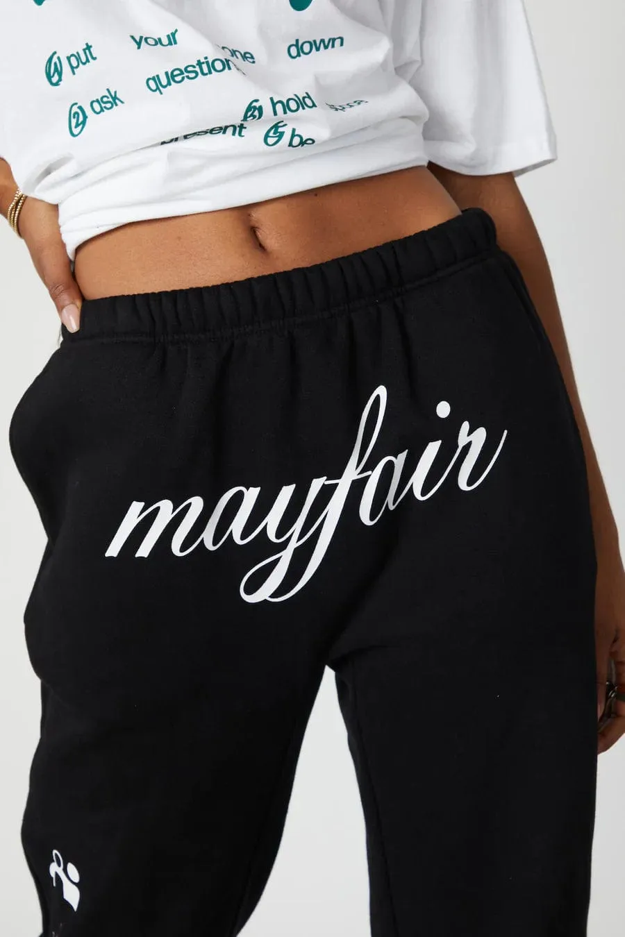 The Mayfair Group -  "Human Connection" Sweatpants - Fleece Casual Polyester