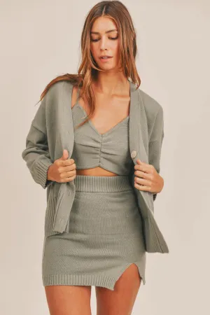 Titan 3-Piece Sweater Set  - Olive