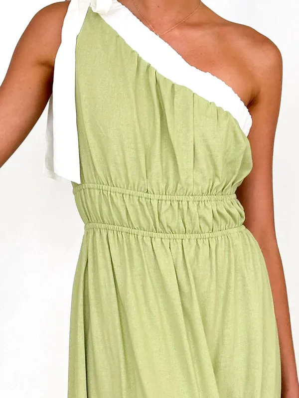 Trendy One-Shoulder Midi Dress for Summer Weddings