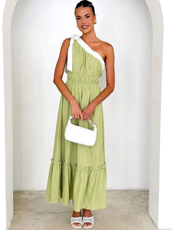 Trendy One-Shoulder Midi Dress for Summer Weddings