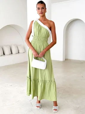 Trendy One-Shoulder Midi Dress for Summer Weddings