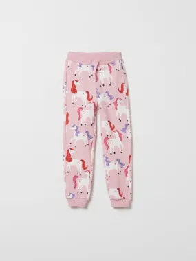 Unicorn Print Kids Joggers