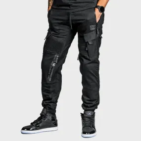 Unit 16™ Armoured Denim Cargo Joggers {Black}