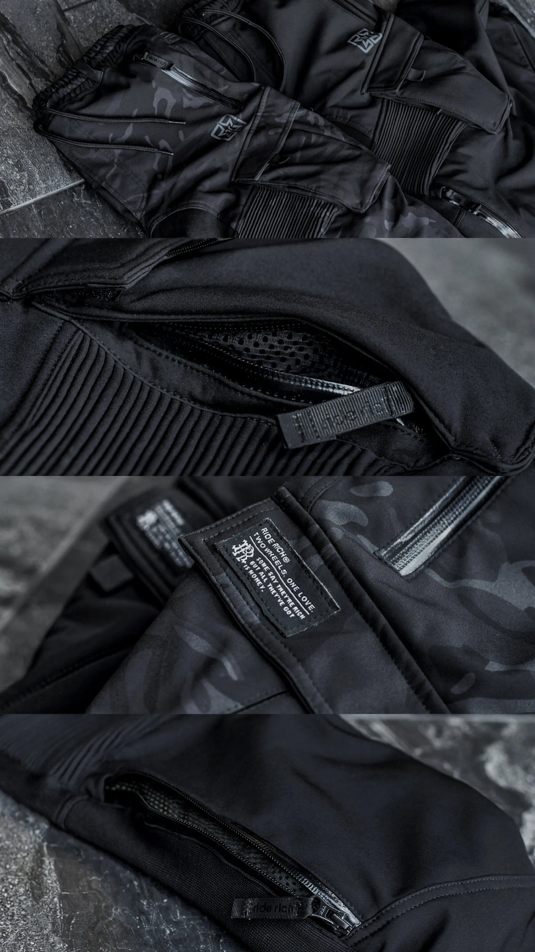 Unit 16™ Armoured Softshell Cargo Joggers {Black Camo}