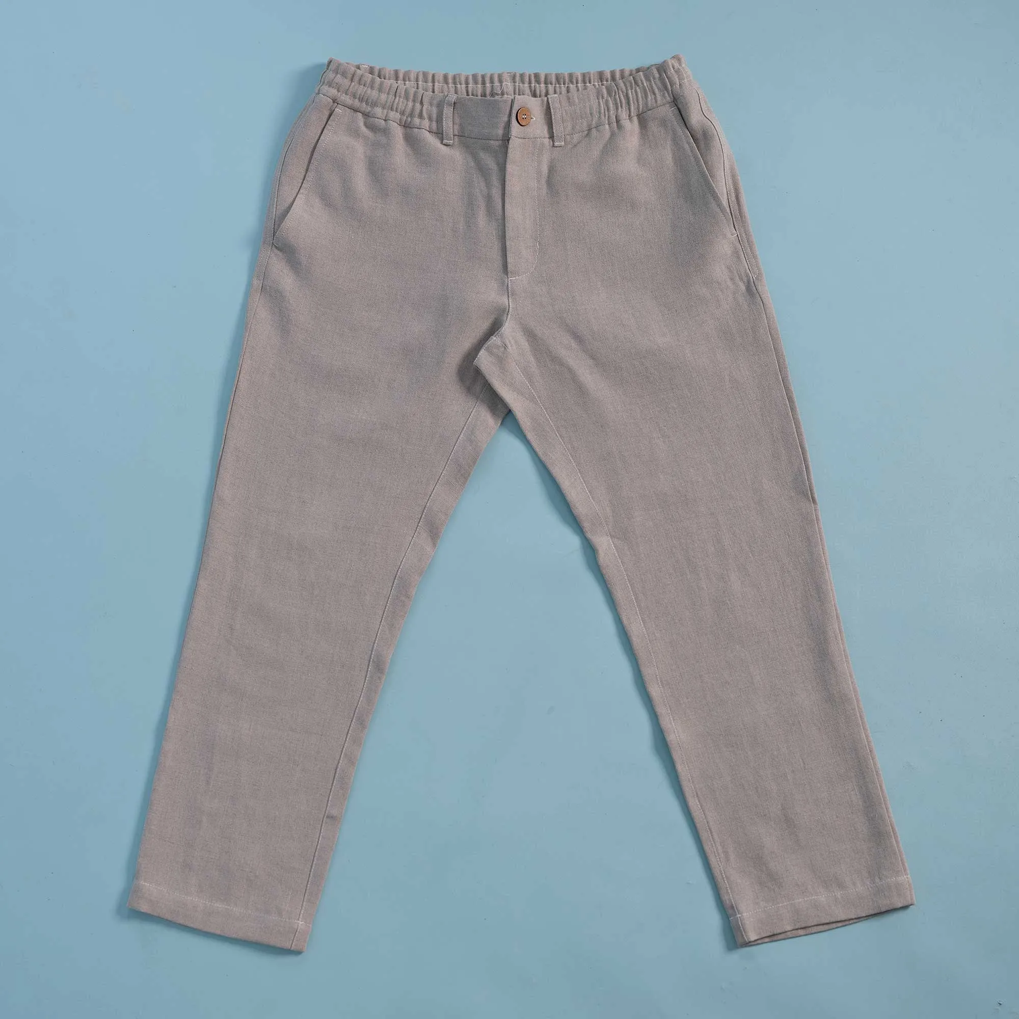 VENTURA Flex-Waist 100% Organic Linen Jogger Pants (Unisex) (OC Thread, Organic Elastic, Nut Buttons, YKK Zippers) (Biodegradable)