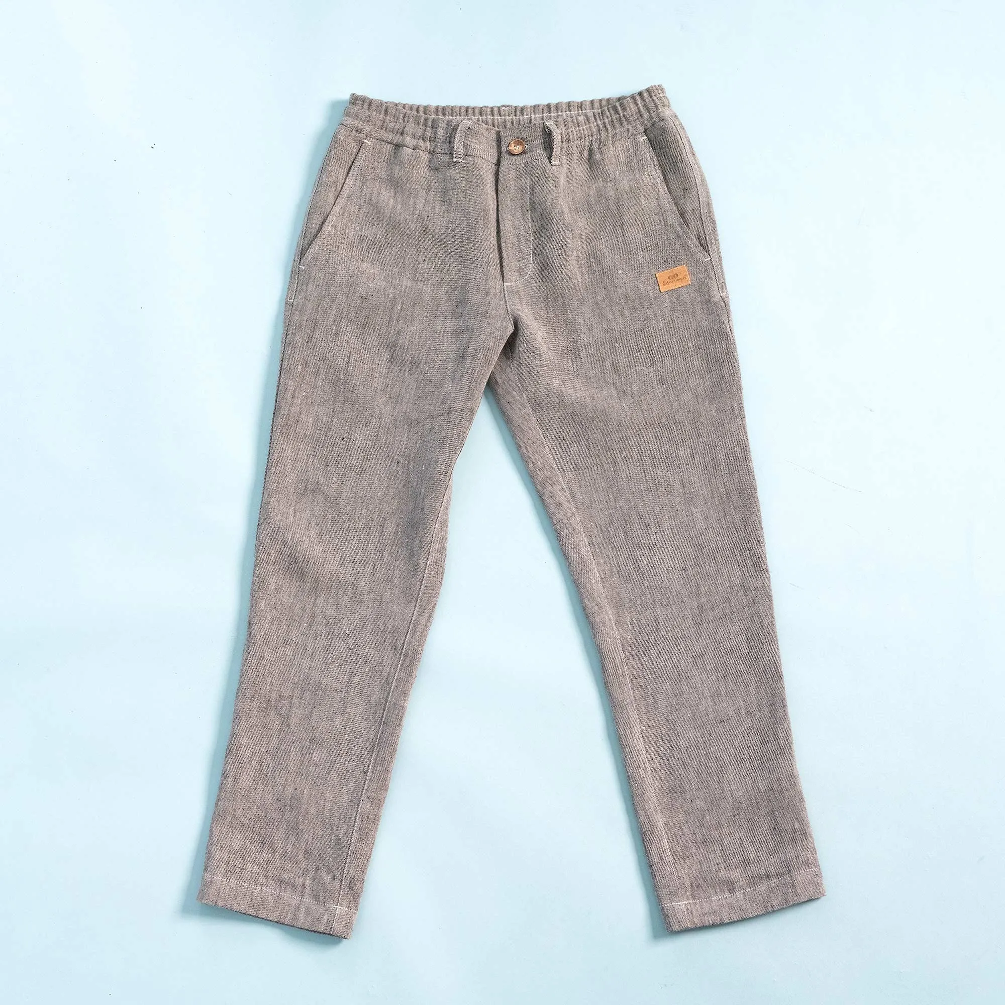 VENTURA Flex-Waist 100% Organic Linen Jogger Pants (Unisex) (OC Thread, Organic Elastic, Nut Buttons, YKK Zippers) (Biodegradable)