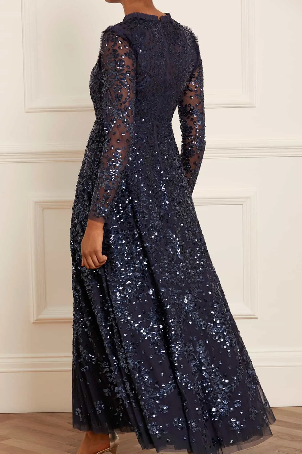 Victorian Wreath Long Sleeve Gown