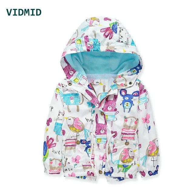 VIDMID baby girls jacket casual hooded outerwear girls coat winter warm fleece kids clothing children jackets for girls cardigan