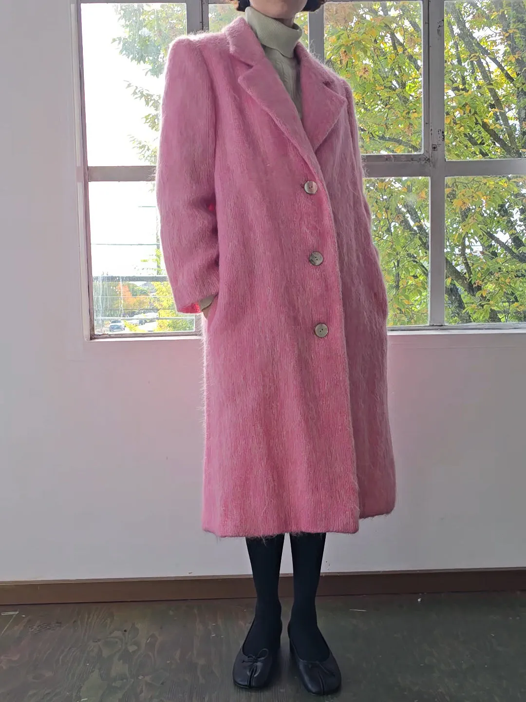 Watermelon Mohair Coat (M)