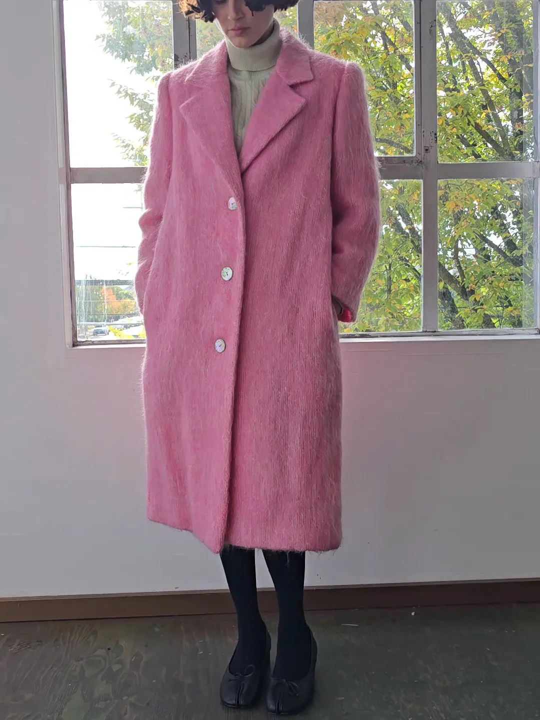 Watermelon Mohair Coat (M)