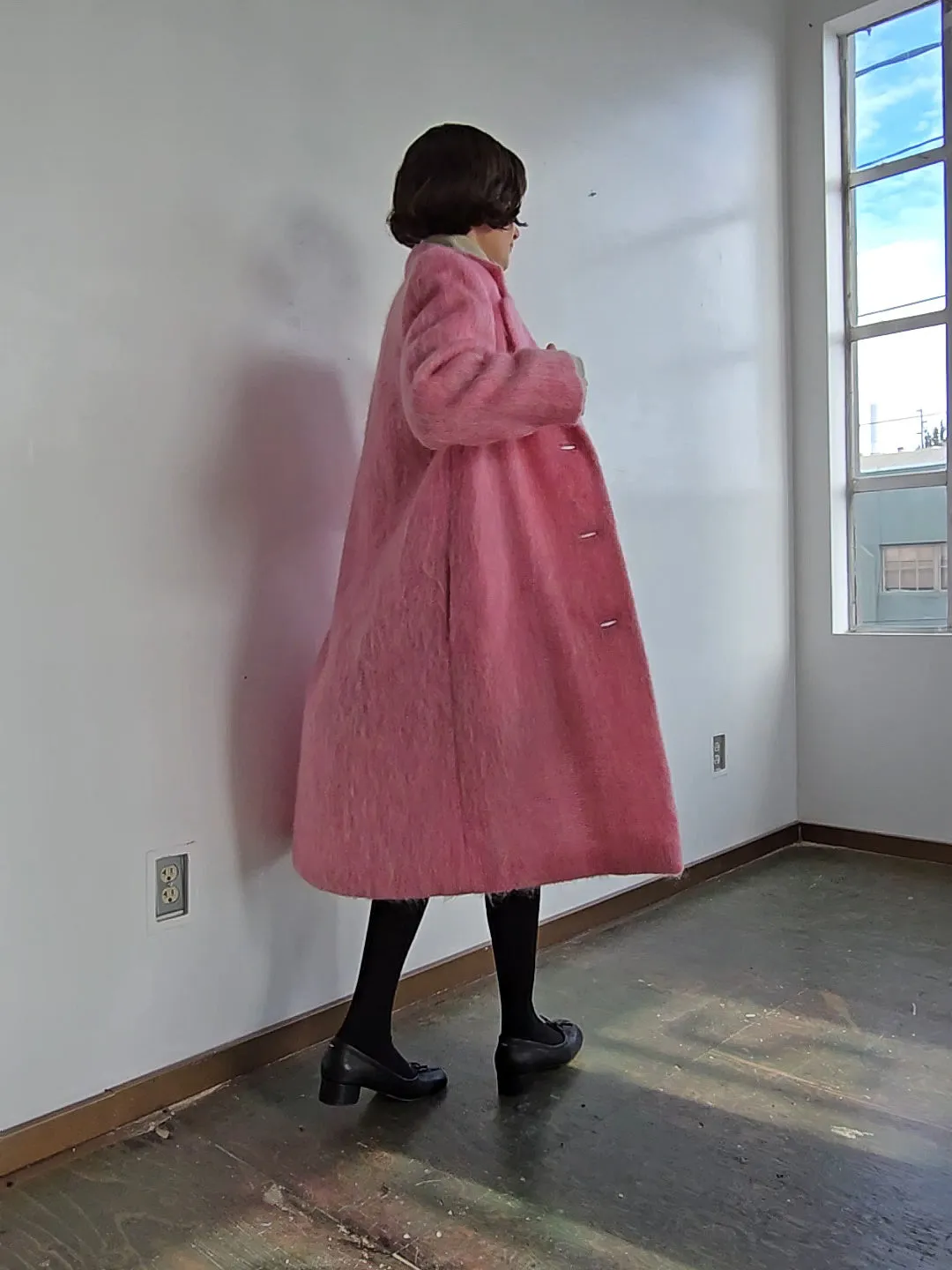 Watermelon Mohair Coat (M)