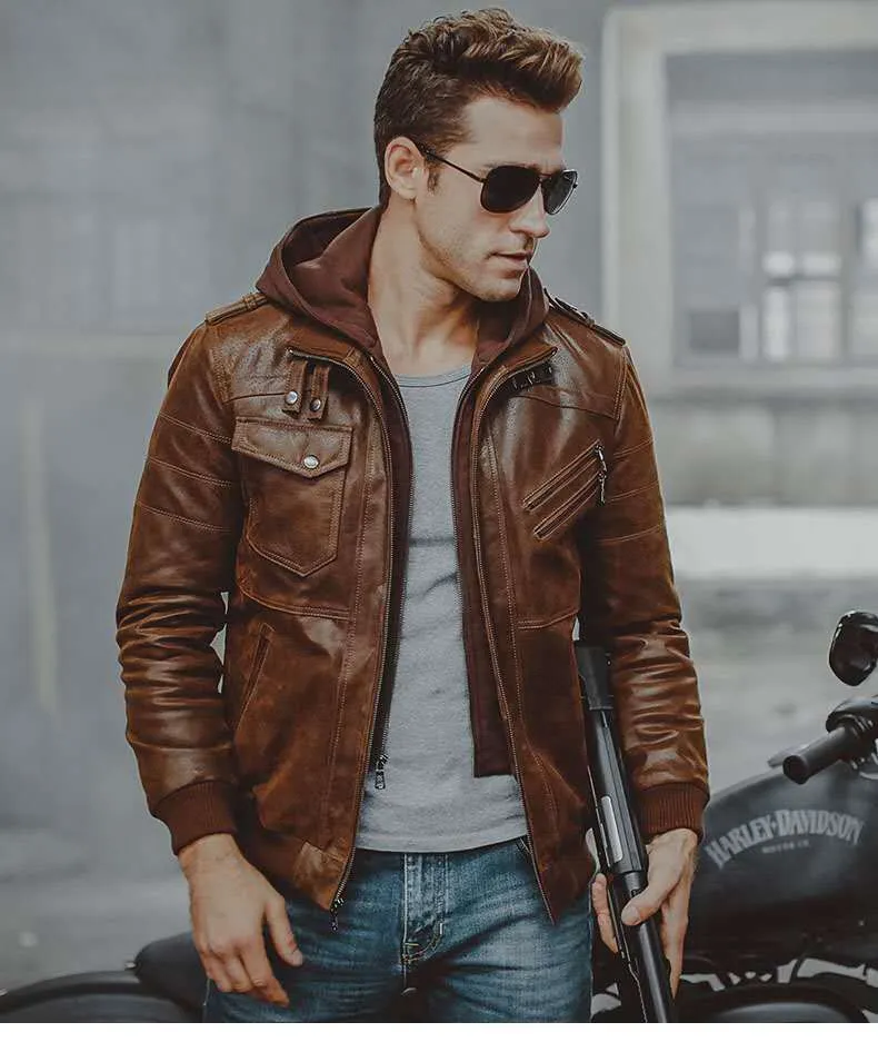 Winter Fashion Motorcycle Leather Jacket