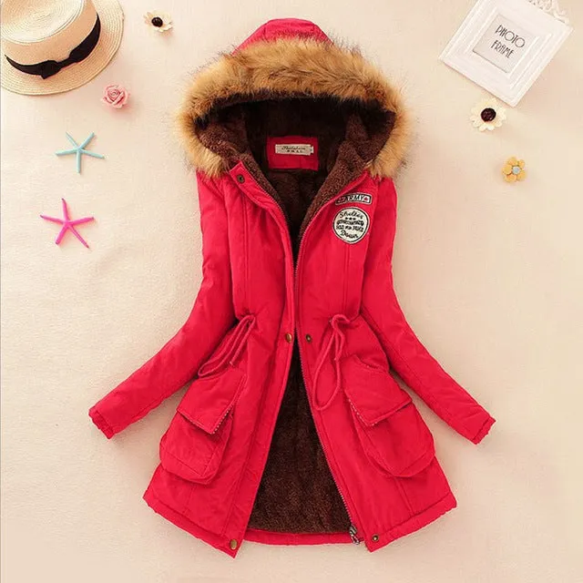 Winter Jacket Women Faux Fur Collar Womens Coats Long Down Parka  Lady Hoodies Parkas Warmer Classical Jackets Size S-XXXL