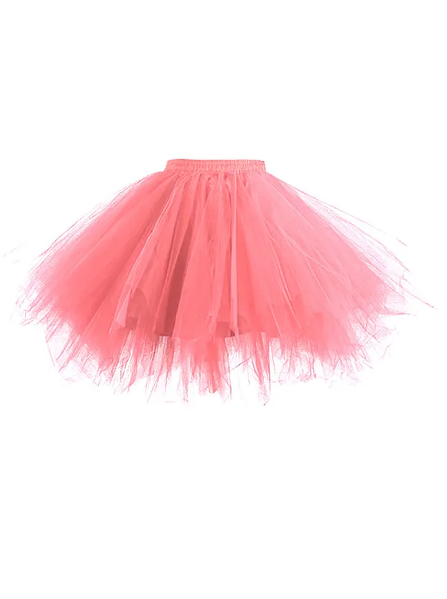 Women Gothic Mesh Tulle Harajuku A-Line Multi-layered Elastic Mini Skirt