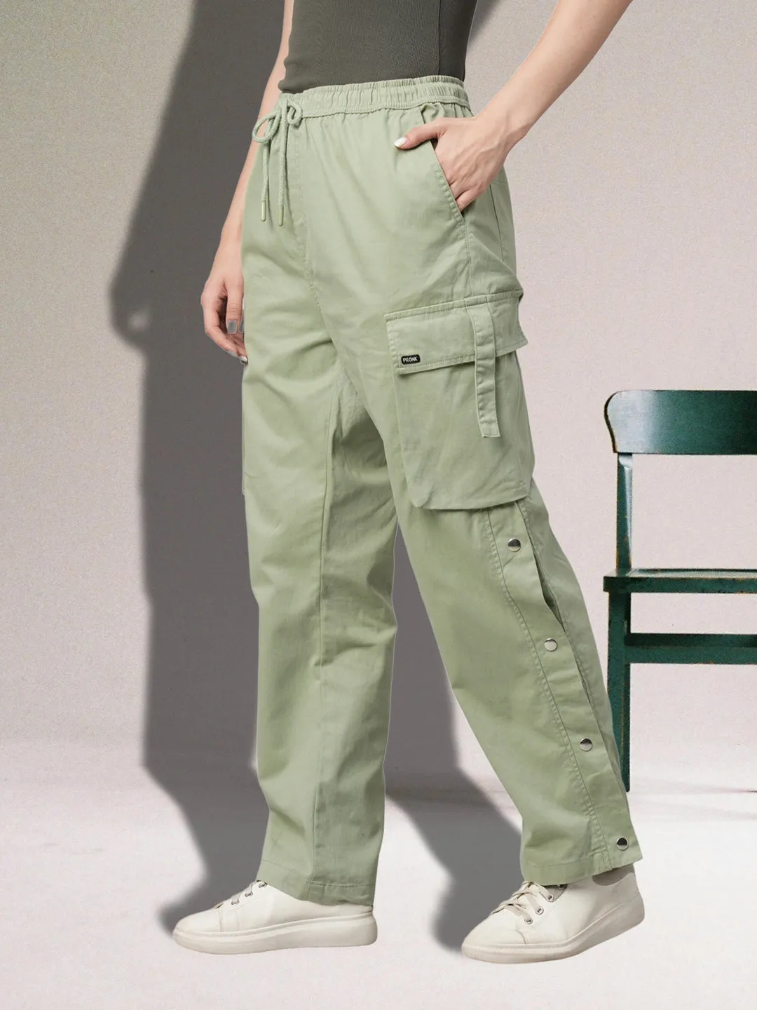 Women Utility Cargo - Mint Green