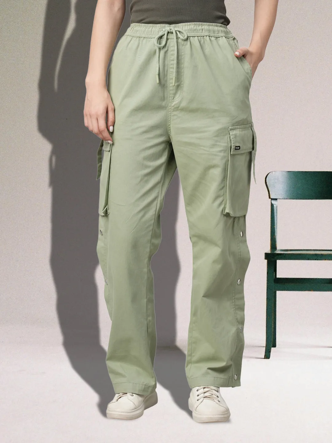 Women Utility Cargo - Mint Green