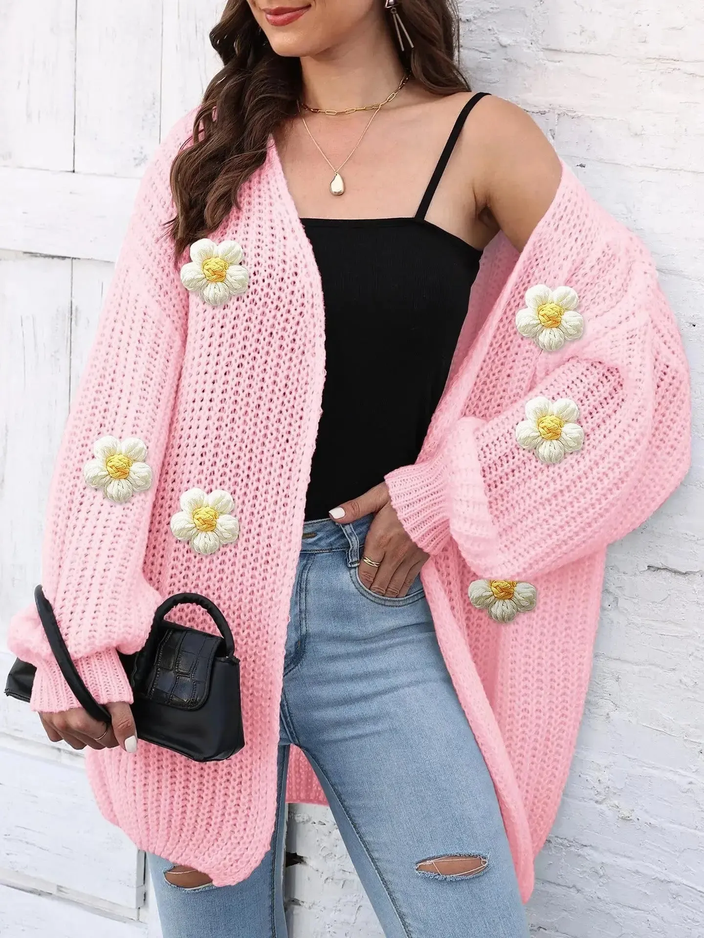 Women's Thick Woven Cardigan Coat