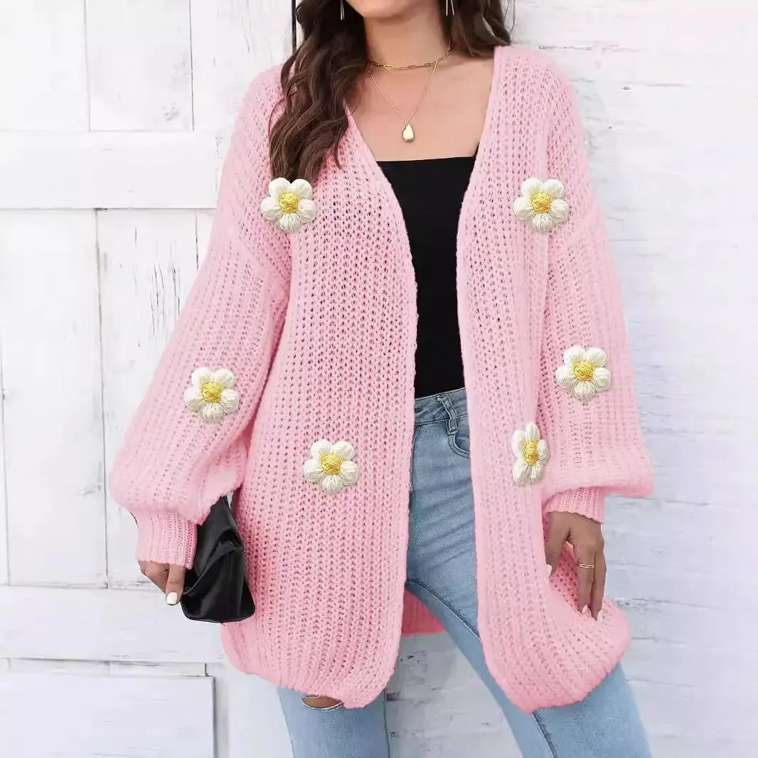 Women's Thick Woven Cardigan Coat