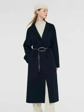 Wool Cashmere Women Overcoat With Belt