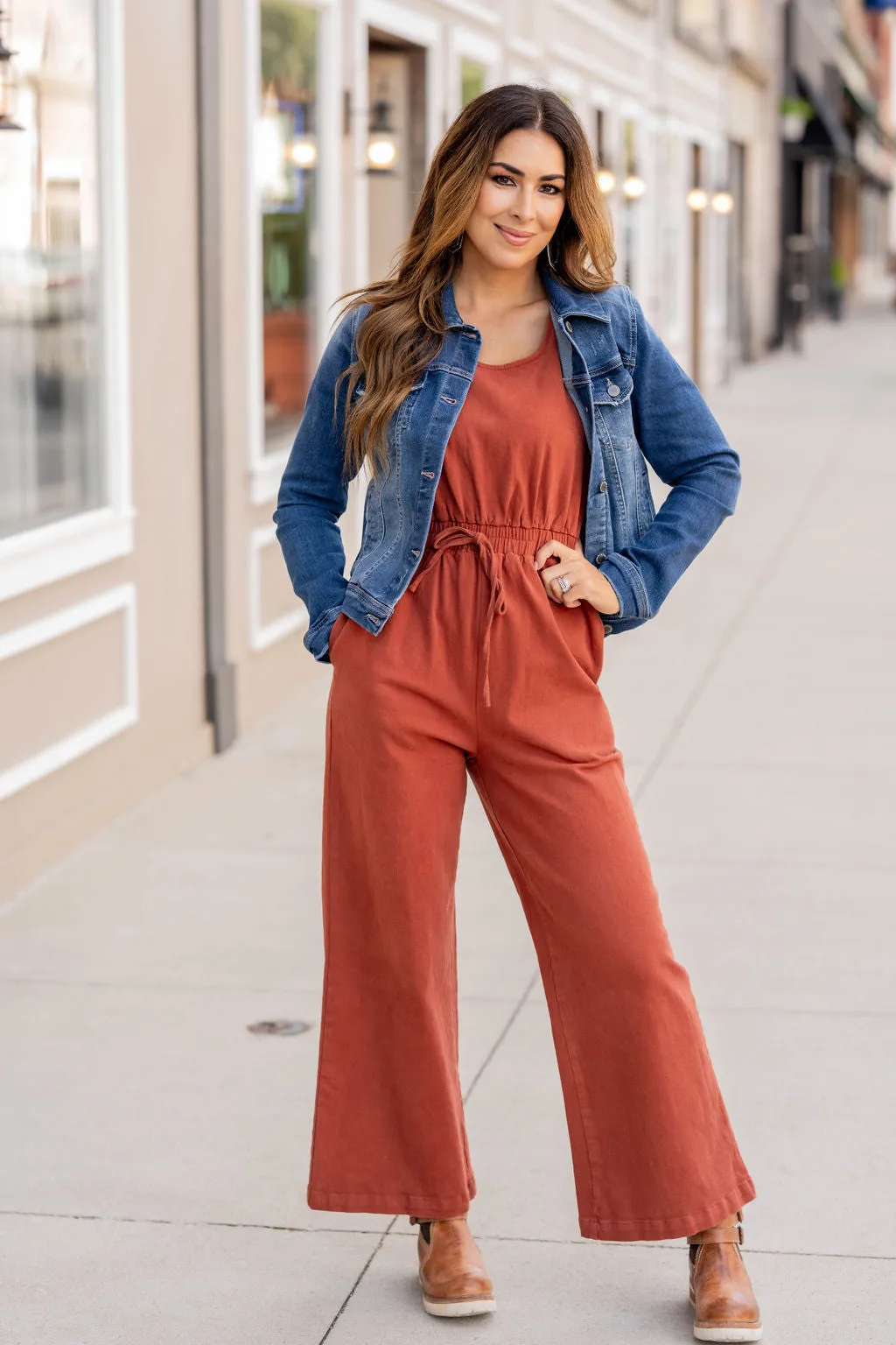 Wrap Back Tank Jumpsuit