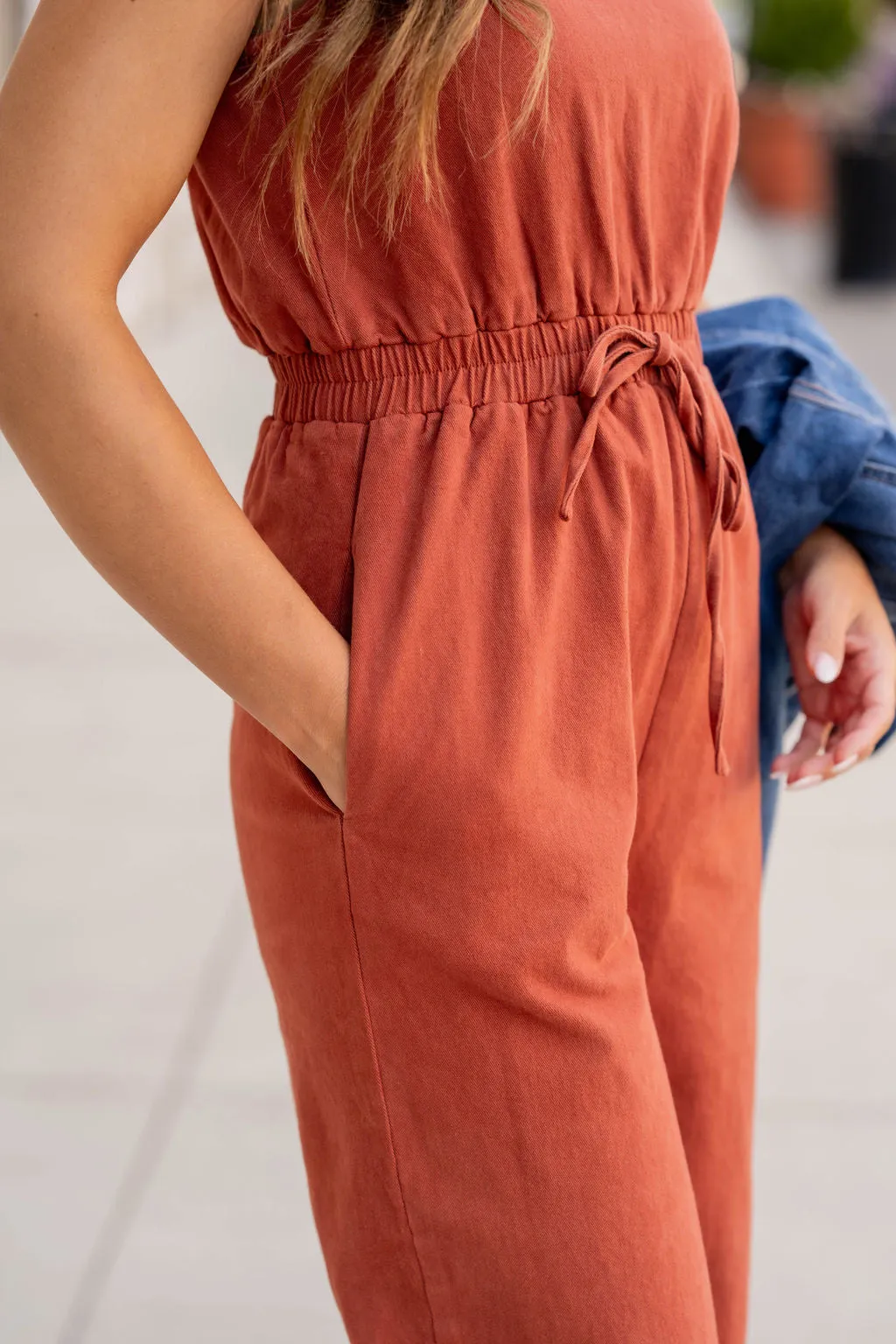 Wrap Back Tank Jumpsuit